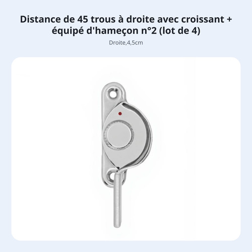 Verrou arqué inox - , sécurité