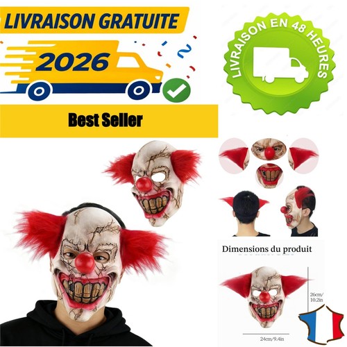 Masque clown tueur halloween - masque,