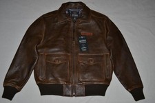Veste A2 Avirex Sky Charmer Pour Hommes Marron Neuve Toutes Tailles