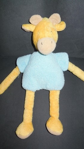Doudou peluche girafe jaune - , et