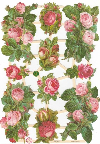Chromo découpis roses 7328 - chromo, ef