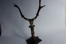 Deer Wood Hunting Trophy Black Forest Leda and the Swan Folk Art (37442)