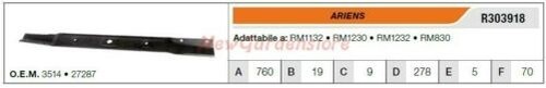 Lame ariens pour tondeuse - ariens,
