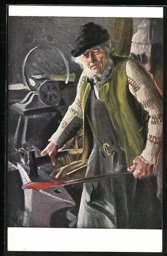 Carte postale artiste vieux - carte,