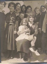 OLD PHOTOGRAPH CIRCA 1920 LARGE GROUPS WOMEN AND CHILDREN
