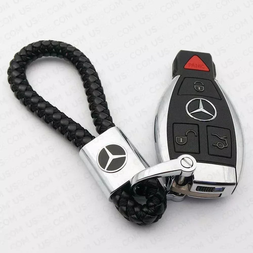 Mercedes porte clé neuf cuir - mercedes,
