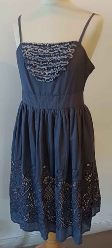 Robe soie coton grise - robe,