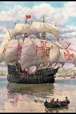 PLAQUE EN MÉTAL bateau navire ancien caravelle  30 X 20 CM 