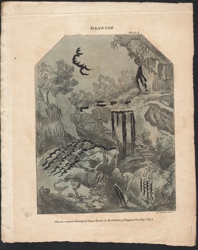 1810 gravure drawing paysage - 1810,