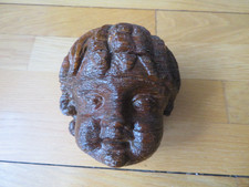 Beautiful Tête d'Angelot high epoch oak wood 17th 18th century baroque