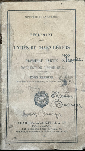Regelment des unites chars - des,