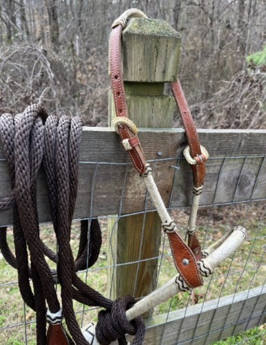 Bitless hackamore rawhide - hackamore,