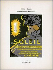 c1920 Vintage Advertising Print SOLEIL Bec a Incandescence Au Gaz(OB1-134)