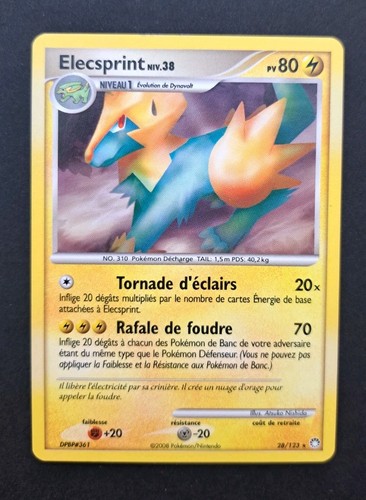 Carte pokemon elecsprint - carte,