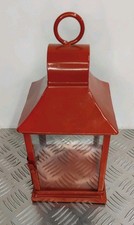 Lanterne Rouge Photophore Bougie Métal ( Réf : Mag )