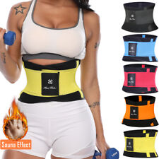 Women Waist Trainer Sauna Neoprene Sweat Belt Tummy Control Yoga Gym Body Shaper