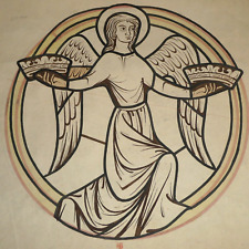 NOTRE-DAME DE PARIS ORIGINAL DRAWING FROM 1860 SOUTH ROSE STAINED GLASS FULL SIZE