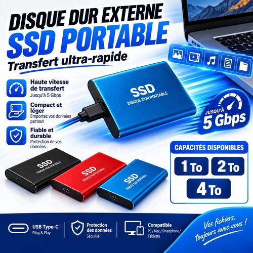 Disque ssd externe portable - disque,