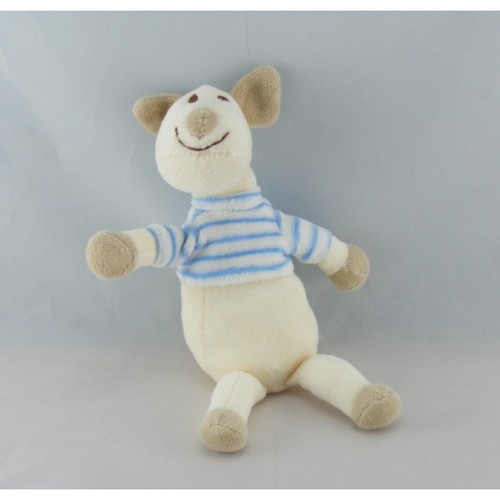 Doudou chien blanc - beige, pull