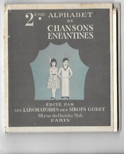 advertising booklet 2nd alphabet of French children's songs Syrup Gobey
