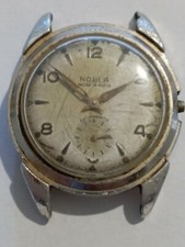 VINTAGE Ancre 15 rubis NOBLA watch WWII aluminium case cal. Lorsa 237B France 