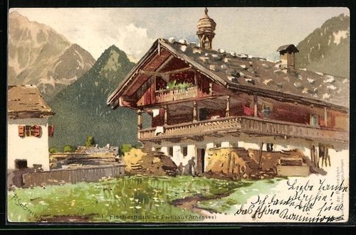 Carte postale artiste - carte, p