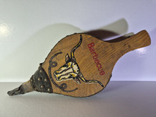 Ancien Soufflet De Cheminée En Bois Vintage - Barbecue - Vintage Décoration 