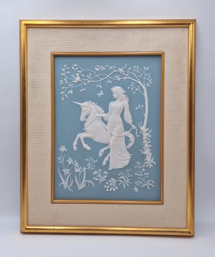 Tableau bas relief porcelaine - bas-relief,
