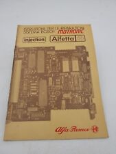 Manuel D'Atelier Alfa Romeo Alfetta Quatrefoil Système Bosch Motronic Data Tec
