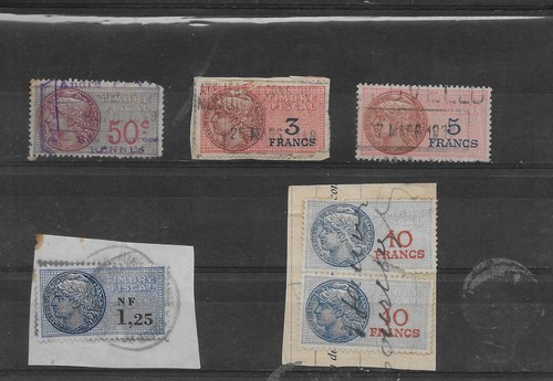 Timbres fiscaux centimes - fiscaux, 50