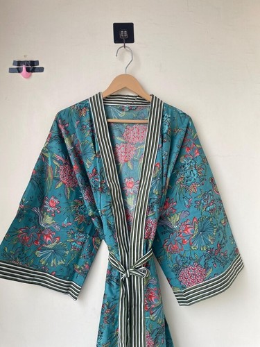 Indien vert floral robe - vert, en