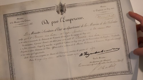 Ancien brevet capitaine au - brevet, de