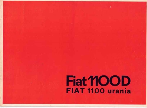 Catalogue brochure fiat 1100 - 1100, d