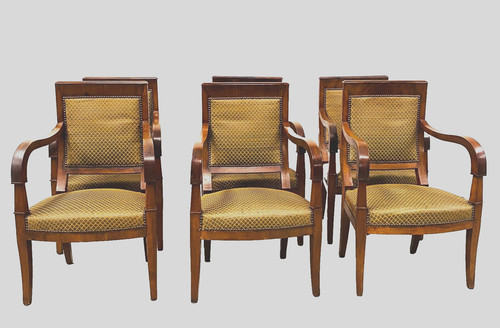 Six fauteuils louis - six,