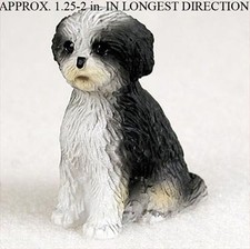 Figurine Mini Shih Tzu Chiot Noir/Blanc