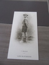 SAPEUR POMPIER GRAVURE ORIGINALE 1900 LILLE