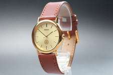 Vintage 1999 [Near Mint] New Batt SEIKO 7N01-6890 Gold 32mm Mens Qz Watch JAPAN