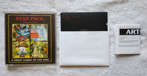 Commodore 128 disk - disk, star