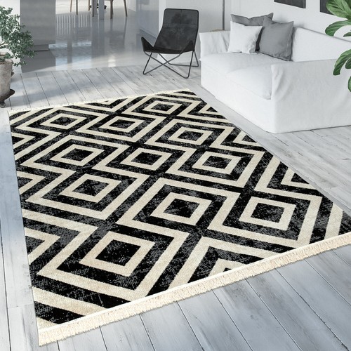 Tapis noir blanc - tapis,