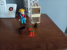 Figurine plus clapier à lapin