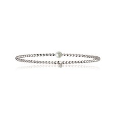 Bracelet maille boule"perle"taille18cm/4 elastique,argent massif 925°°°garanti