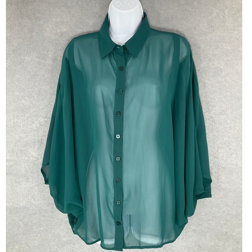 Bebe sheer button top - bebe, open