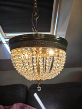 70's Crystal Tassels Chandelier Chandelier