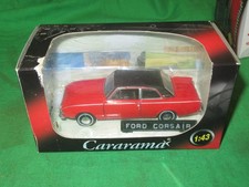 Hongwell Cararama Ford Corsair 2 door red + black 1/43 scale diecast VGC boxed