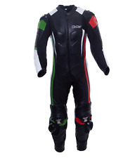 Combinaison Motocycliste Racing Course Cuir Moto Piste Totale Bosse Soap 1 Pièce