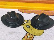 PLAYMOBIL X2 CHAPEAUX COWBOYS WESTERN OUEST JEANS NOIRS YANKEES NORDISTES