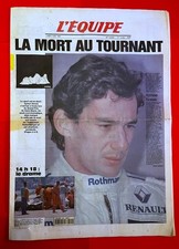 L'EQUIPE 02/05/1994 FORMULE 1 AYRTON SENNA LA MORT AU TOURNANT – ORIGINAL - RARE