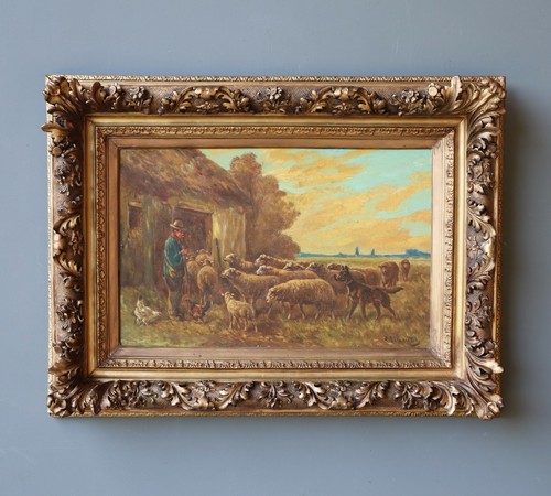 Antique oil canvas - antique,