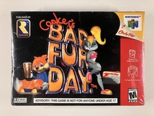 Sealed N64 Video Game Conker's Bad Fur Day Nintendo 64 Rareware