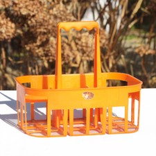 Panier porte bouteilles en plastique orange Clé vintage